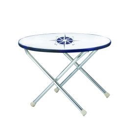 Asztal kerek összecsukható fehér 60 cm EVA