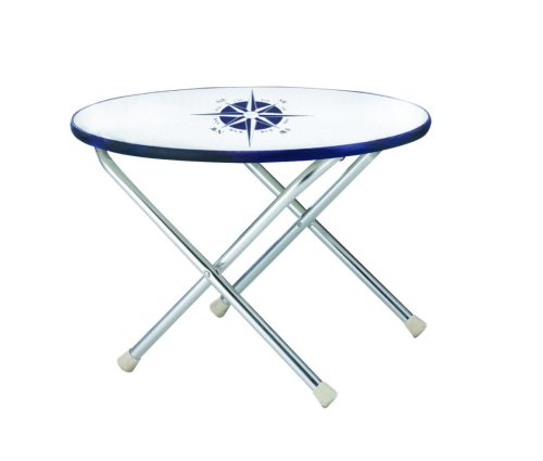 Asztal kerek összecsukható fehér 60 cm EVA