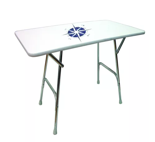 Asztal téglalap összecsukható fehér 95 x 66 cm EVA