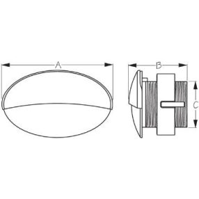 Světlo na palubě LED nerezové oceli zapuštěné 63 mm
