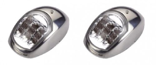 Světlá strana v páru LED se zeleno-červeným kovovým víkem