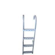 Lodní žebřík z bílého hliníkového plastu 4 stupně