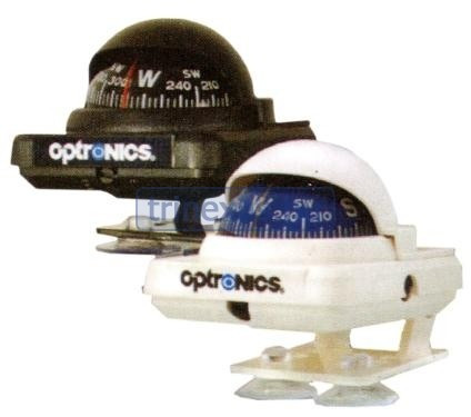 Kompas s mini základnou černý Optronics 57x63 mm