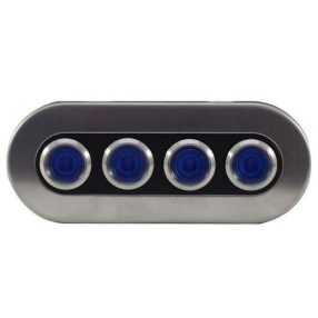 Kapcsolótábla 4 egységes rozsdamentes kerettel EVA