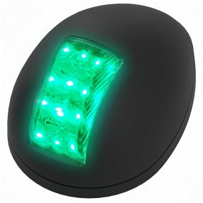 Světlo LED zelené 112,5° vertikální v černém pouzdře