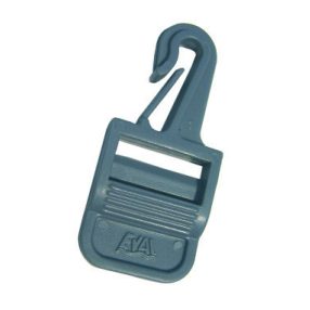 Akasztó műanyag 25 mm hevederhez szürke EVA 