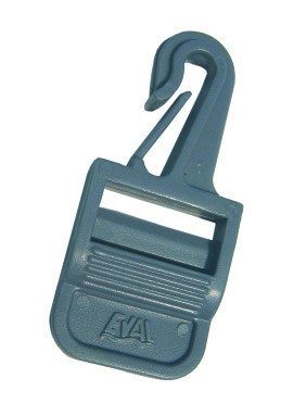 Akasztó műanyag 25 mm hevederhez szürke EVA 