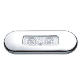 Kabinfény 2 leddel fehér rozsdamentes kerettel EVA