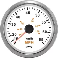 Tachometr KUS 35 MPH z nerezové oceli-černý