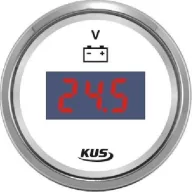Voltmetr digitální KUS 8-32 V nerezová ocel-černý