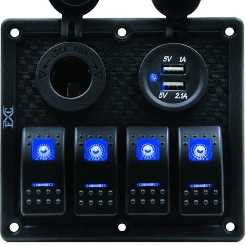 Ovládací panel 4 jednotky USB leak.