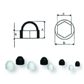 Csavarfej takaró elem fehér 13 mm EVA