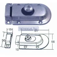 Posuvný magnetický zámek z nerezové oceli 91 x 56 mm