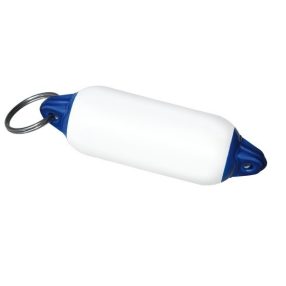 Pouzdro na klíče s blatníkem modré a bílé barvy