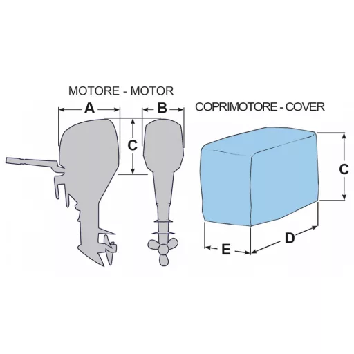 Kryt motoru Profi 70-90 hp modrý