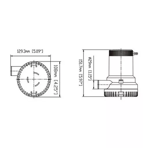 Lodní čerpadlo 1500 GPH 12/24V
