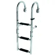   Lodní žebřík se 4stupňovým nerezovým zábradlím 91x25 cm