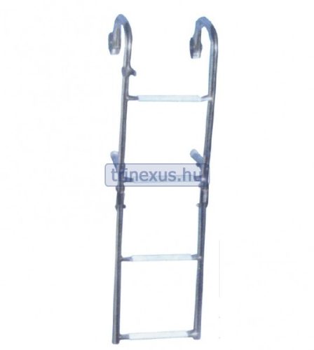 Lodní žebřík se 4stupňovým nerezovým zábradlím 91x25 cm