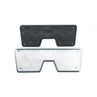 Antivibrační zrcadlo plastové šedé 308x104 mm
