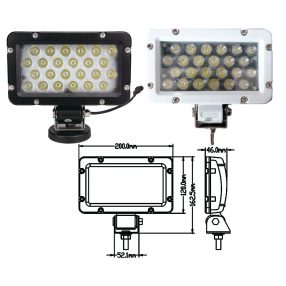 Hledací světlo s podstavcem 24 LED hliníková bílá