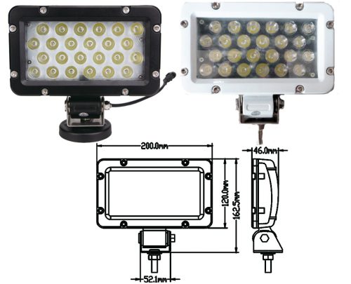 Hledací světlo s podstavcem 24 LED hliníková bílá
