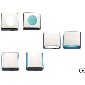   Kabinové světlo bílé 9 LED čtvercová základna ABS/nerezová ocel 45 mm