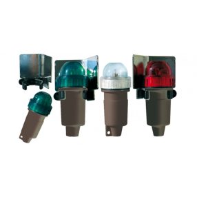   Kruhové světlo bílé a boční světlo zeleno-červené Sada baterií