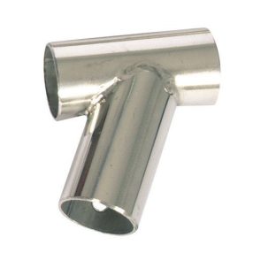 Korlátcsatlakozó T idom 60 fok 22 mm inox EVA