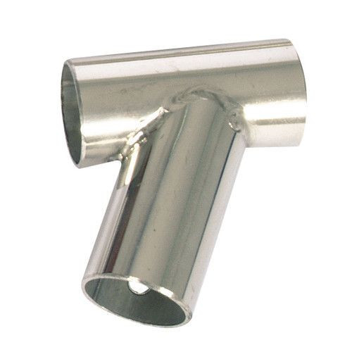 Korlátcsatlakozó T idom 60 fok 22 mm inox EVA