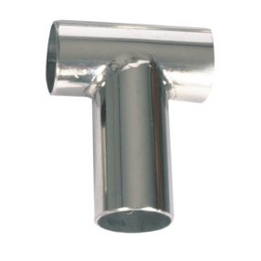 Korlátcsatlakozó T idom 90 fok 22 mm inox EVA