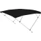 Bimini střecha dvojitý rám černá 225x150-170x129 cm