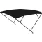 Bimini střecha dvojitý rám černý potah a trubka 225x150-170x129 cm