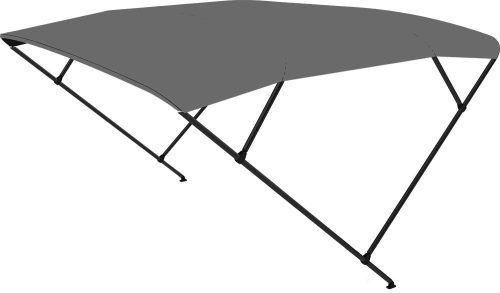 Bimini tető dupla keret sötétszürke fekete cső 225x150-170x129 cm EVA