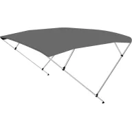   Bimini střecha dvojitý rám tmavě šedá 225x150-170x129 cm