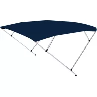   Bimini střecha dvojitý rám tmavě modrá 225x170-190x129 cm