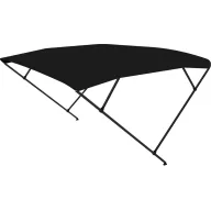   Bimini střecha s dvojitým rámem černý potah a trubka 225x190-210x129 cm