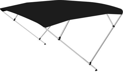 Bimini tető dupla keret sötétszürke fekete cső 225x190-210x129 cm EVA