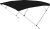 Bimini tető dupla keret sötétszürke fekete cső 225x190-210x129 cm EVA