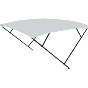   Bimini tető dupla keret vszürke fekete cső 225x190-210x129 cm EVA
