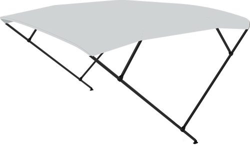 Bimini tető dupla keret vszürke fekete cső 225x190-210x129 cm EVA