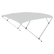 Střecha Bimini dvojitý rám šedá 225x190-210x129 cm