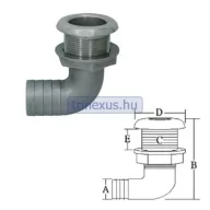   Výstupní trubka skrz skříň, příruba 90 stupňů z plastové oceli, 25 mm