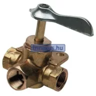 Palivový kohout 3cestný kovový