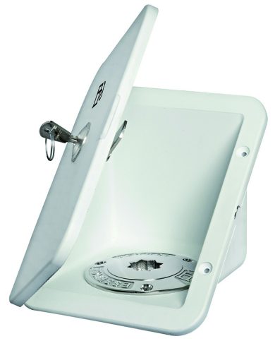 Üzemanyag betöltő rekesz műanyag 190 x 148 mm fehér EVA