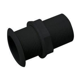 Vízkivezető sztenderd menetes műanyag fekete 38 mm EVA