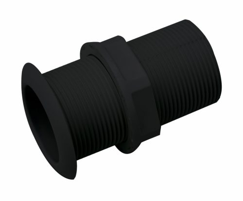 Vízkivezető sztenderd menetes műanyag fekete 38 mm EVA