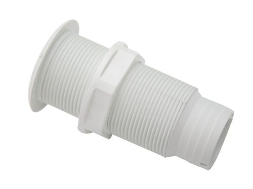 Vízkivezető egyenes menetes hosszú műanyag fehér 44,5 mm EVA