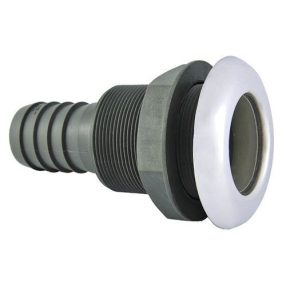   Kivezető cső testen át visszacsapó inox/műanyag 38 mm EVA