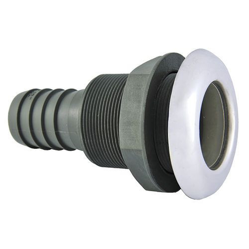 Kivezető cső testen át visszacsapó inox/műanyag 38 mm EVA