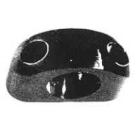 Vodivé očko nylonové 10mm černé VP=10ks.